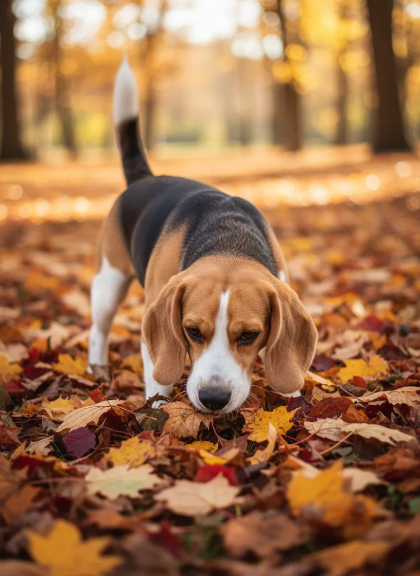beagle_in_autumn