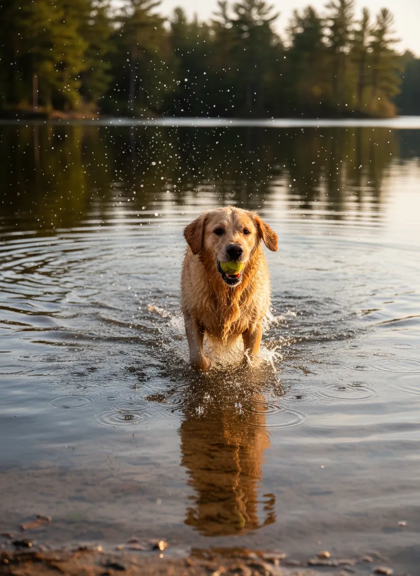 labrador_fetching_lake
