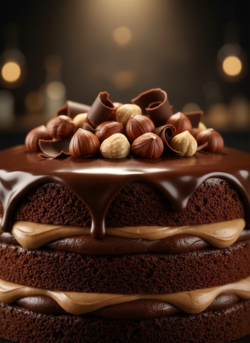 Chocolate Hazelnut Delight Cake