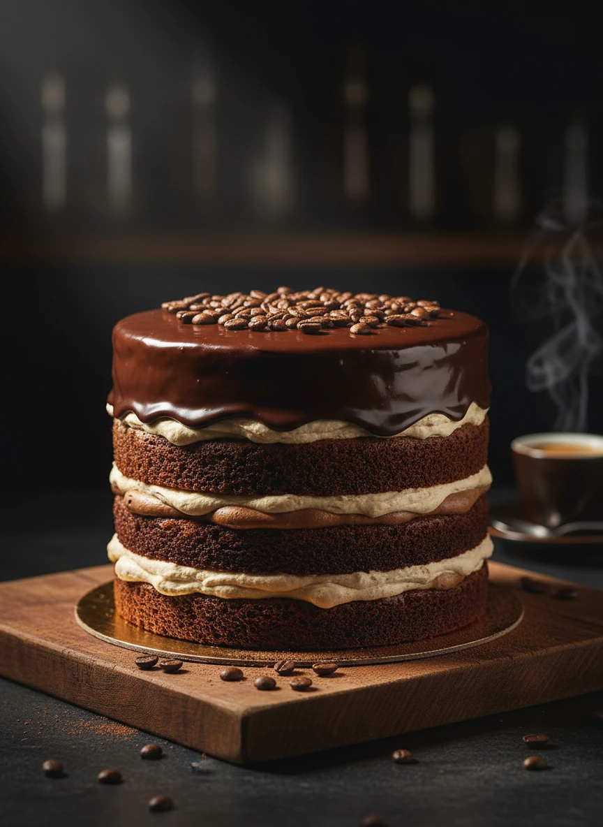 Coffee Mocha Layer Cake
