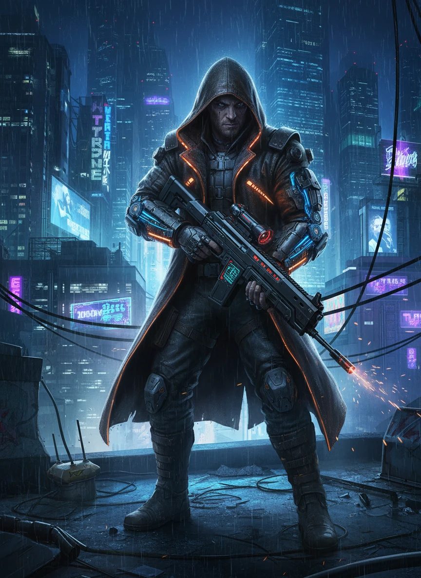 Cyberpunk Bounty Hunter