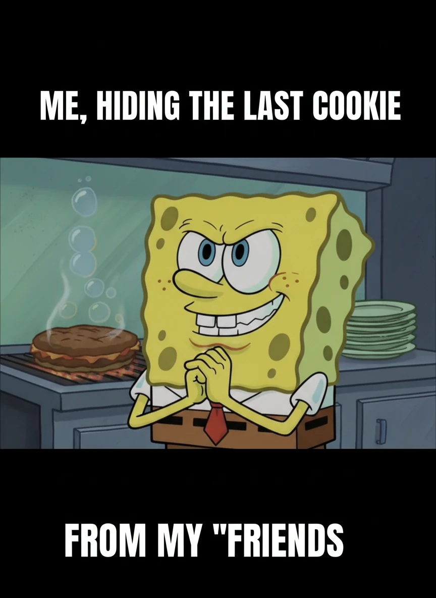 Evil SpongeBob Plotting Meme
