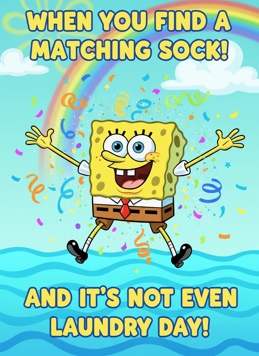 Happy SpongeBob Celebration Meme