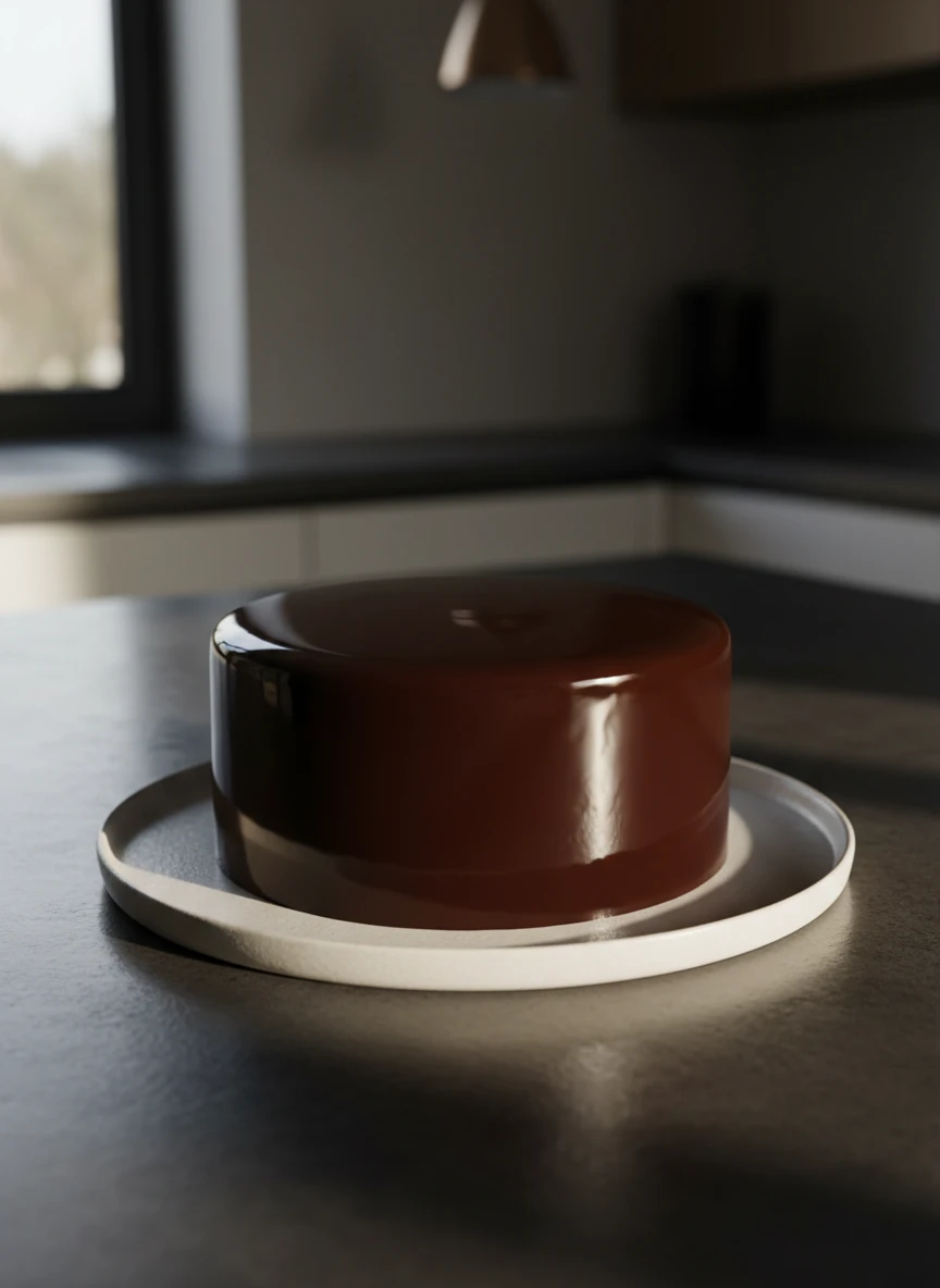 Midnight Chocolate Mirror Cake