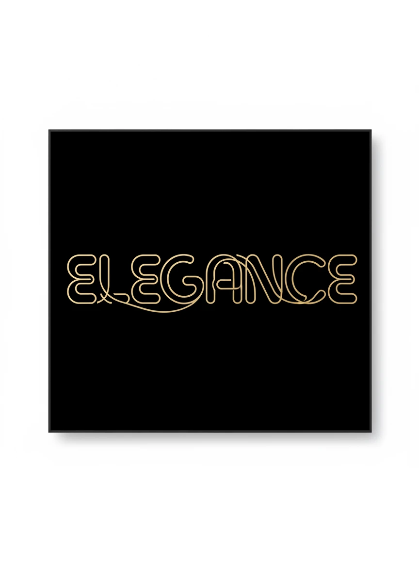 Minimal Line Art Word Art