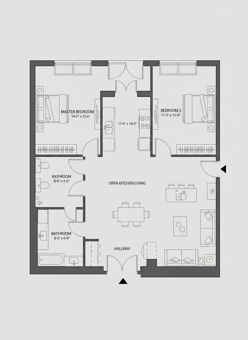 Modern Apartment Floor Plan