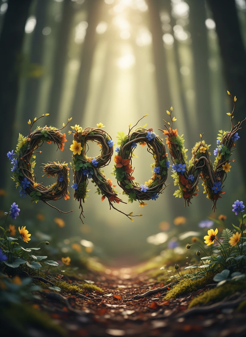 Nature-Themed Word Art