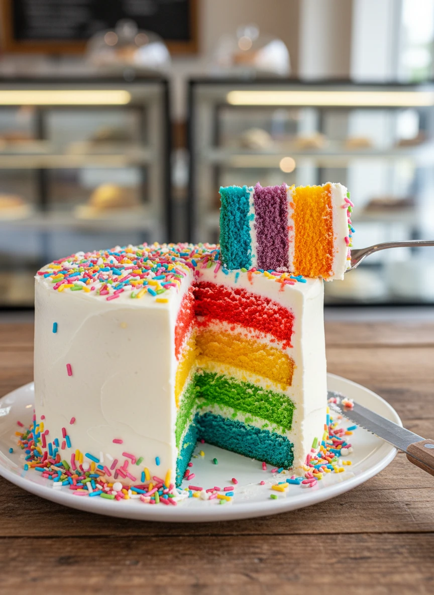 Rainbow Celebration Layer Cake