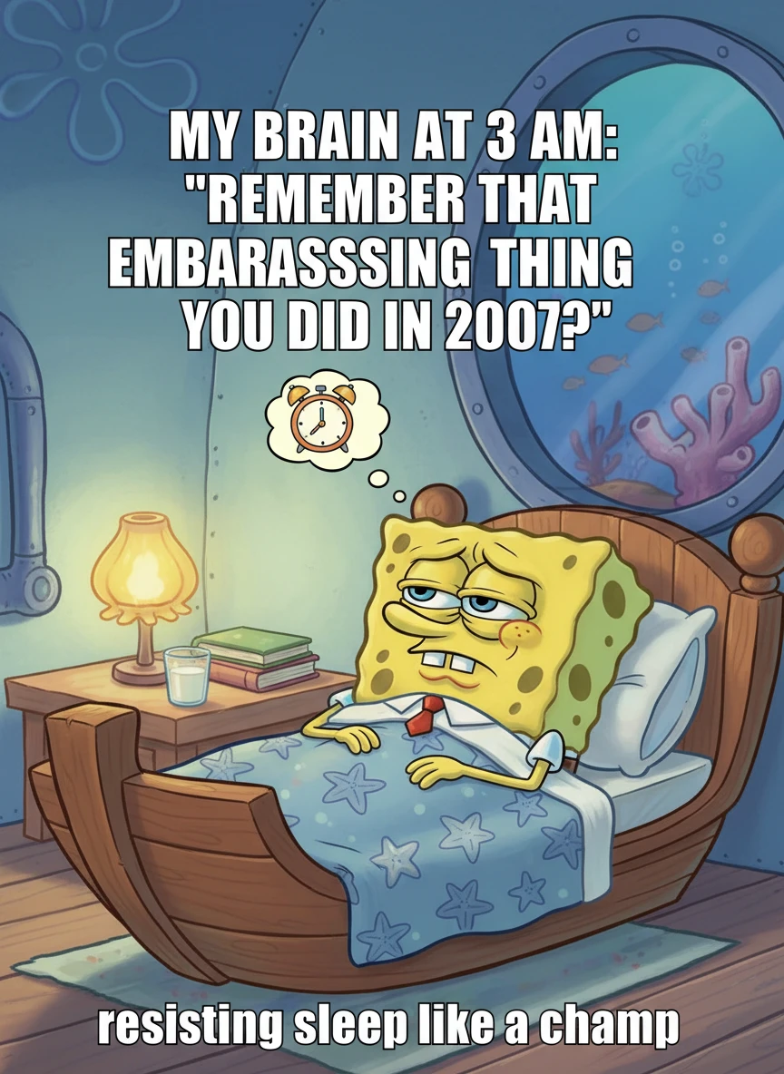 Sleepy SpongeBob Bed Meme