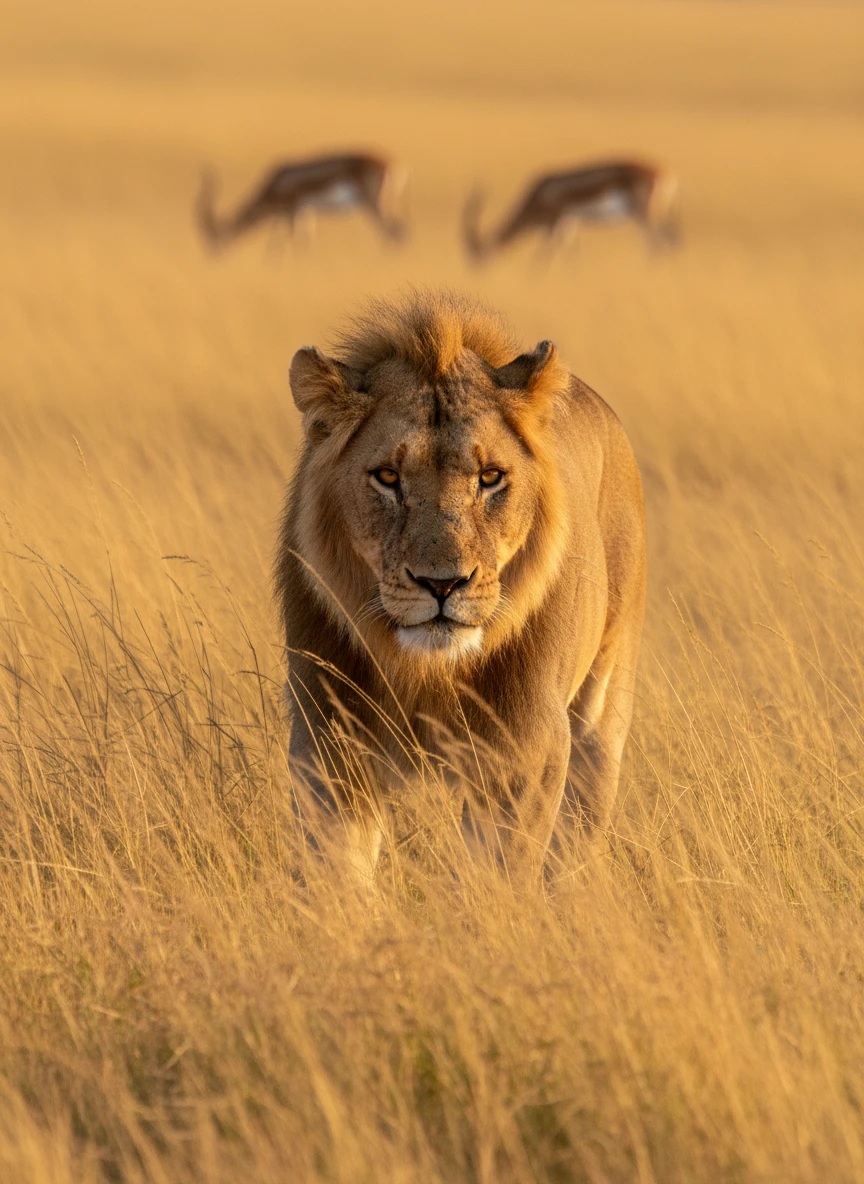 Stealthy Hunter Lion