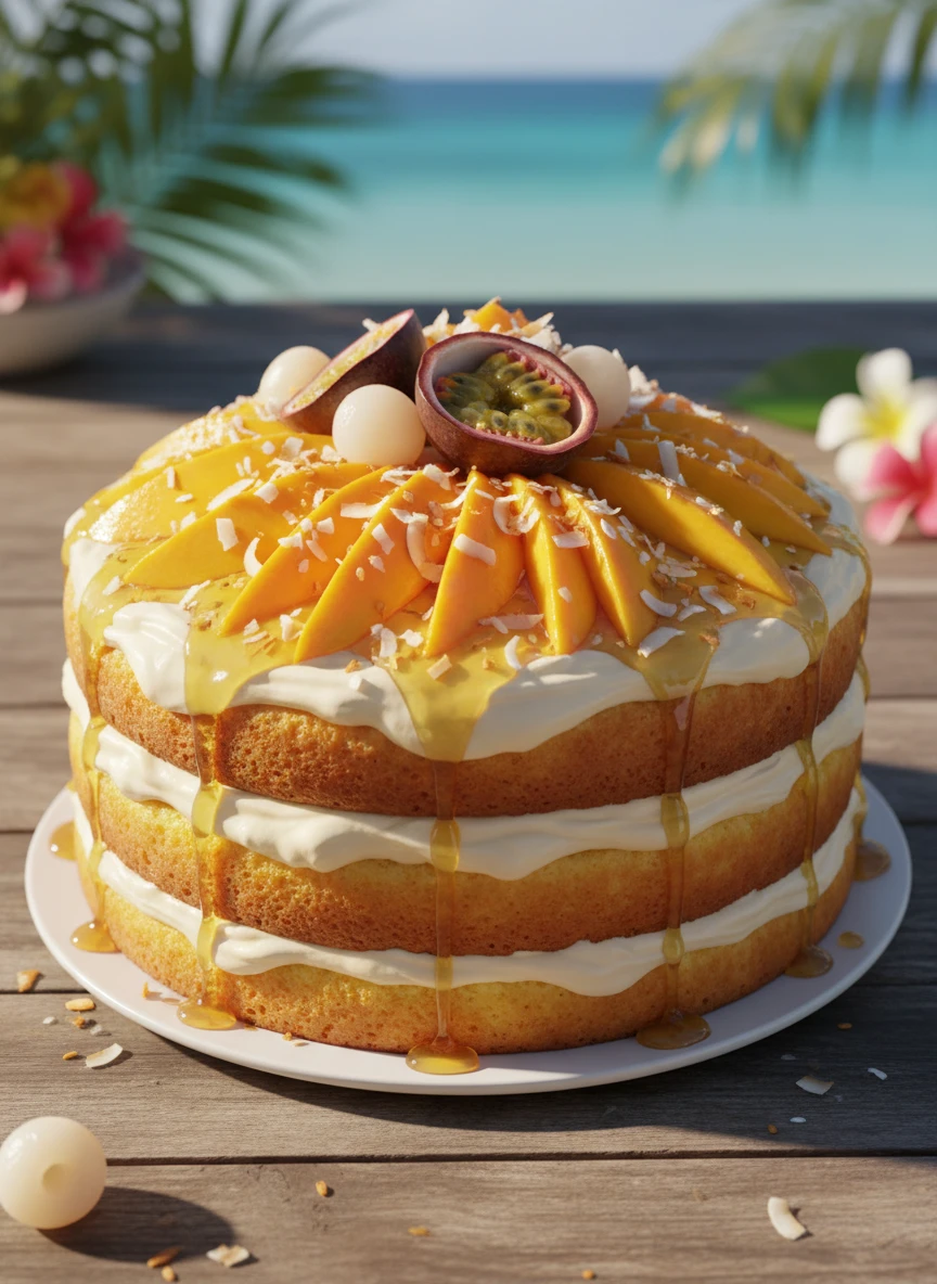 Tropical Mango Paradise Cake