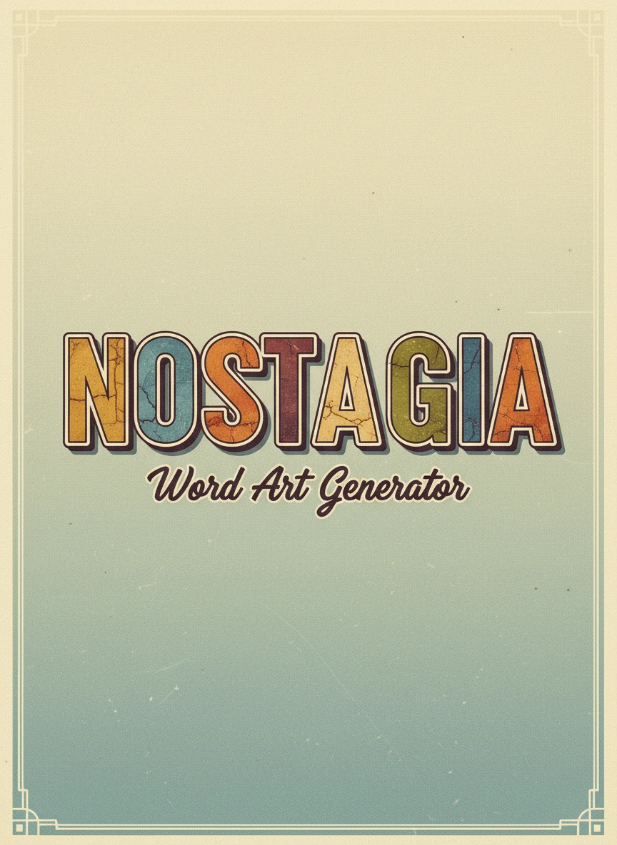 Vintage Poster Word Art
